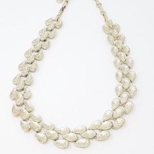 Vintage 1950's Coro necklace silver tone